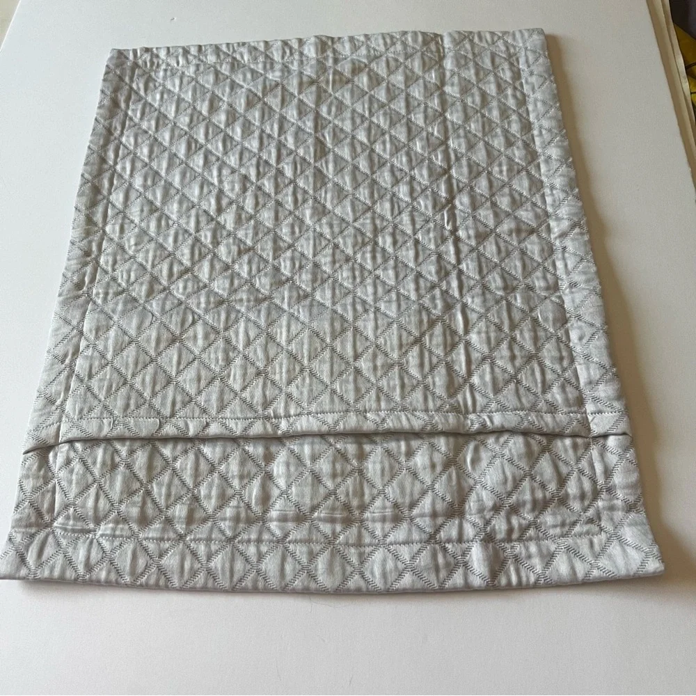 MATOUK NADIA MATELASSE’ COTTON BOUDOIR PILLOW SHAM SILVER  NWOT